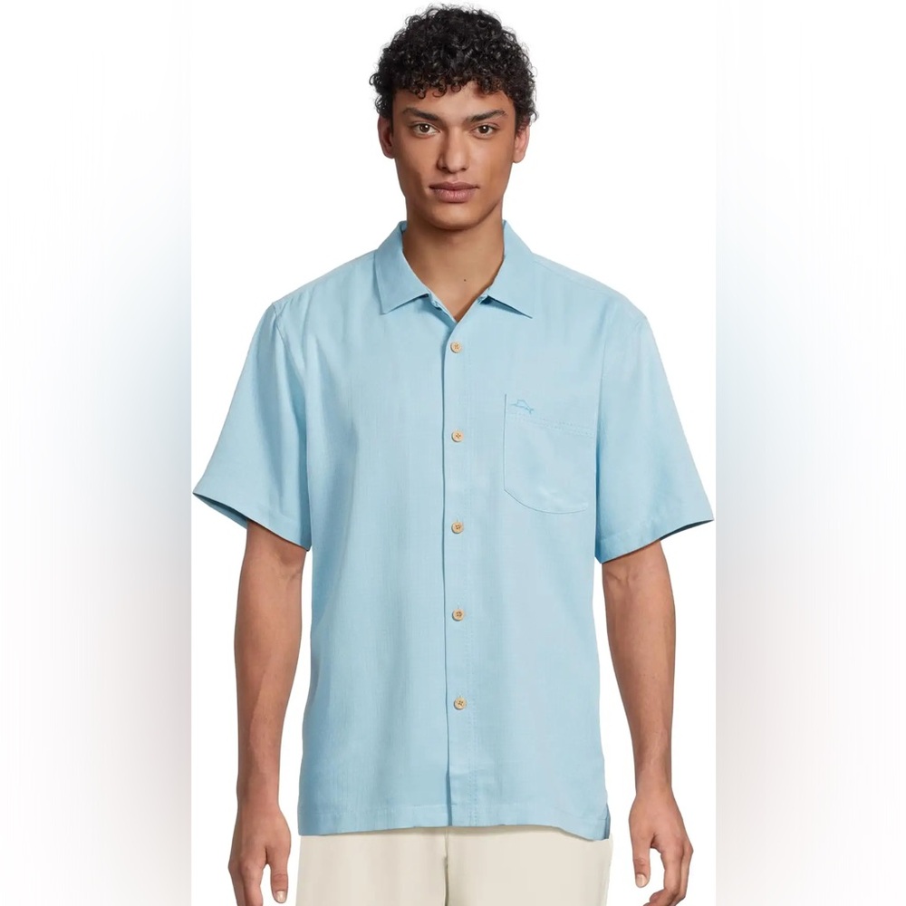 Tommy Bahama Men’s Coastal Breeze Check‎ Button Down Short Sleeve Shirt Large